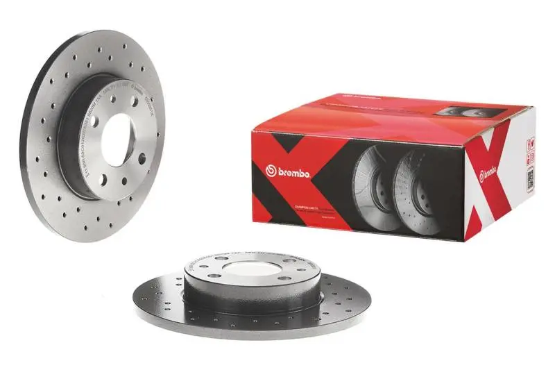 Brembo Premium Cross-Drilled & Uv-Coated Front Brake Rotors – Fits 2008–2015 Land Rover Lr2 And 2011–2018 Volvo S60 1