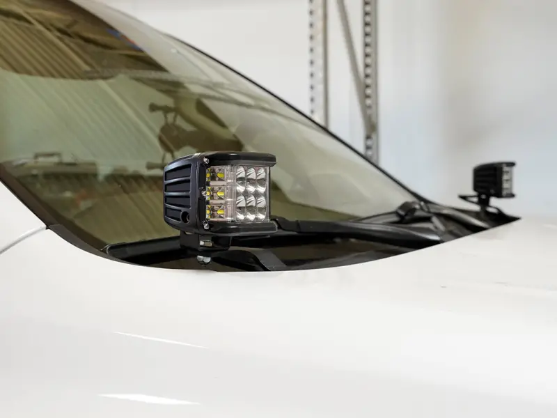 Cali Raised Low-Profile Ditch Light Mounting Kit For 2003–2009 Toyota 4Runner – Includes Brackets And Wiring Switch 1
