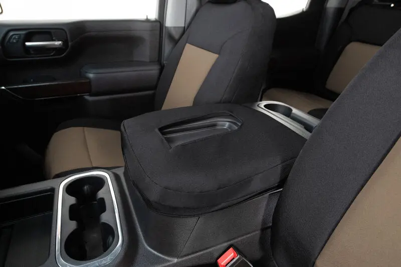 Covercraft Endura Precisionfit Front Seat Covers — Durable Tan/Black Custom Fit For 2019–2024 Dodge Ram 1