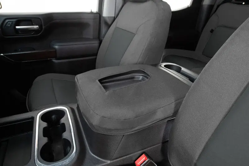 Covercraft Endura Precisionfit Front Seat Covers For 2019–2021 Chevrolet Silverado – Silver/Charcoal 1