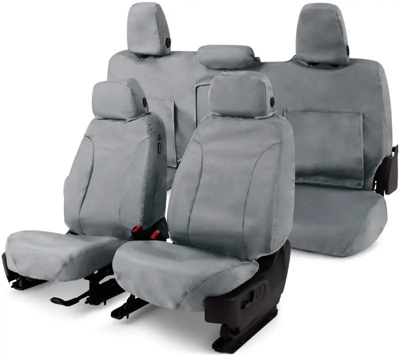 Covercraft Seatsaver Custom Front Row Seat Covers For 2009–2013 Subaru Forester – Waterproof Polyester, Grey 1