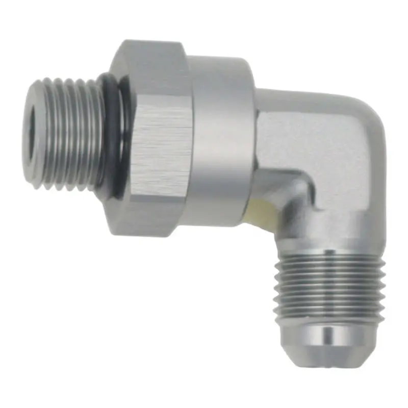 Deatschwerks 6An Orb Male Swivel To 90-Degree 6An Male Flare - Anodized Dw Titanium 1