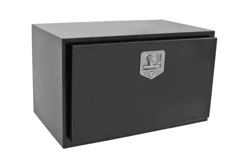 Deezee Universal Under-Bed Tool Box – 24" X 18" X 18", Black Textured Aluminum 1