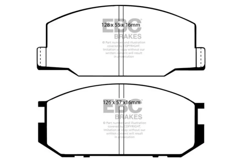 Ebc Ultimax Front Brake Pads For 1982–1985 Toyota Celica (2.0L) 1