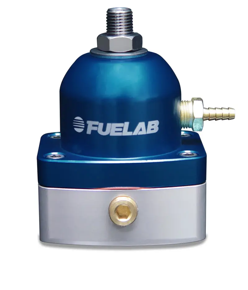 Fuelab 515 Adjustable Efi Fuel Pressure Regulator – 25–90 Psi, Dual -6An Inlet, Single -6An Return, Blue Finish 1
