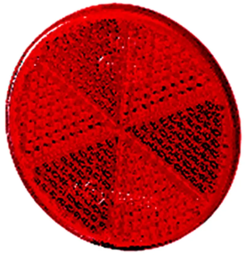 Hella Reflex Red Reflector – Dot-Compliant, 8Ra Series, Enhanced Nighttime Visibility 1