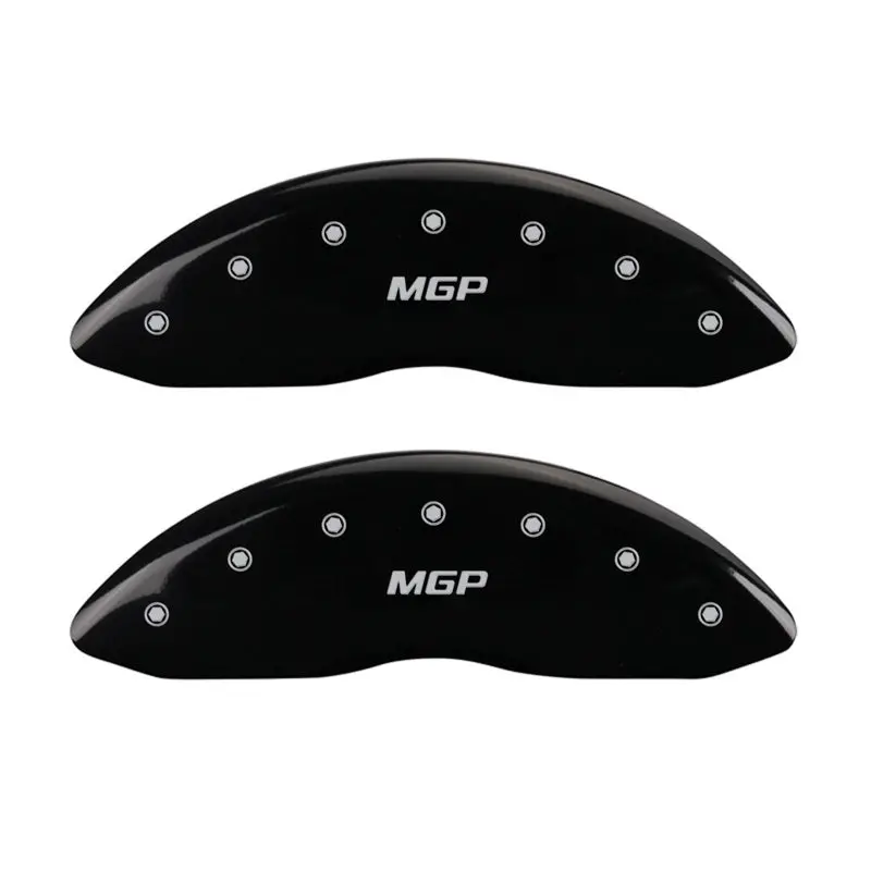 Mgp Engraved Front Caliper Covers For Select Vehicles – Black Finish With Silver Accent Detailing 1