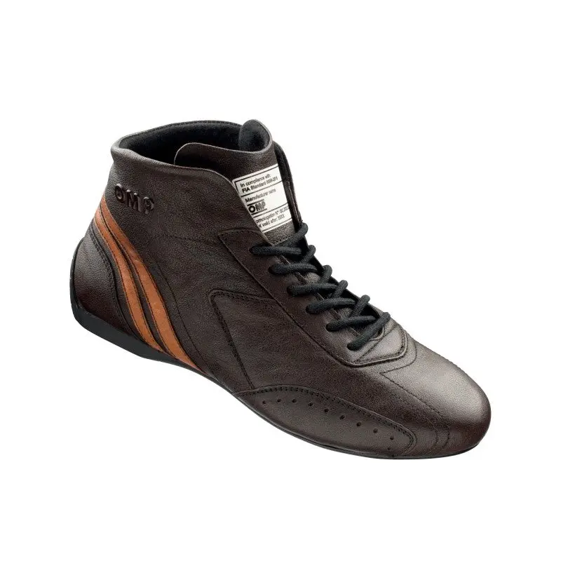 Omp Carrera Low Racing Boots – Dark Brown, Size 44 (Fia 8856-2018 Certified) 1