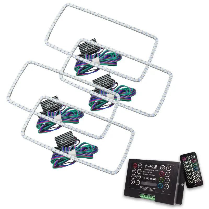 Oracle Colorshift Halo Lighting Kit For 2007–2013 Gmc Sierra – Square Ring Design With 2.0 Controller 1