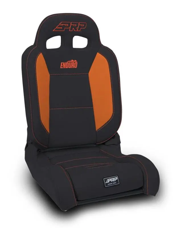 Prp Endurodaily Reclining Suspension Seat – Black & Orange Vinyl, Passenger-Side 1