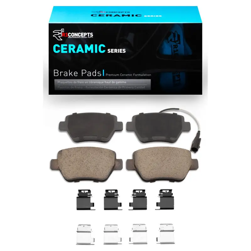 R1 Ceramic Brake Pad & Hardware Kit For 2014–2016 Maserati Ghibli Rear Axle 1