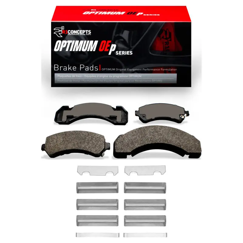 R1 Optimum Oe Brake Pad & Hardware Kit For 1997–1999 Chevrolet P30 Chassis 1