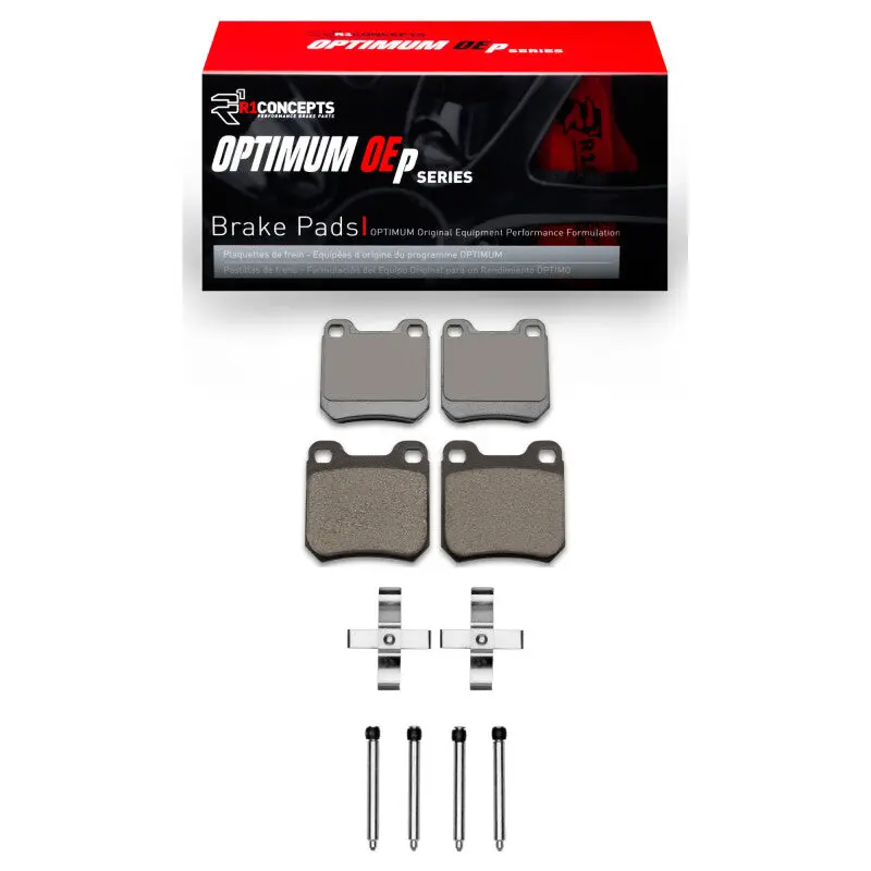 R1 Optimum Oe-Style Rear Brake Pad & Hardware Kit For 1997–2008 Chevrolet Astra (Mexico Market) 1