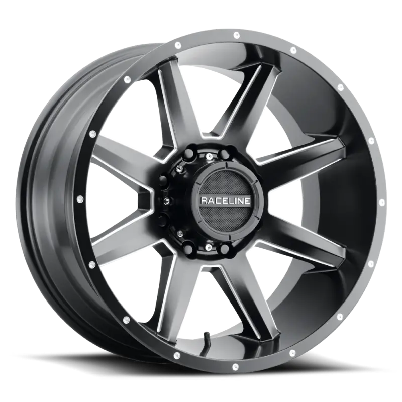 Raceline Stryker Forged Alloy Wheel – 20X9″, 6X139.7Mm Bolt Pattern, 18Mm Offset, 106.1Mm Bore, Satin Black & Milled Finish 1