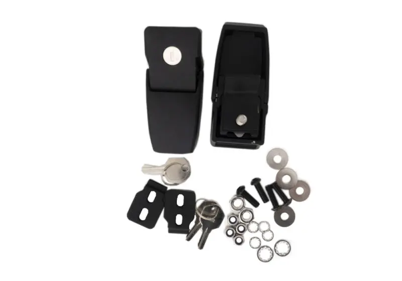 Rampage Locking Hood Catch Kit For 2018–2019 Jeep Wrangler Jl Sport 2-Door – Matte Black 1