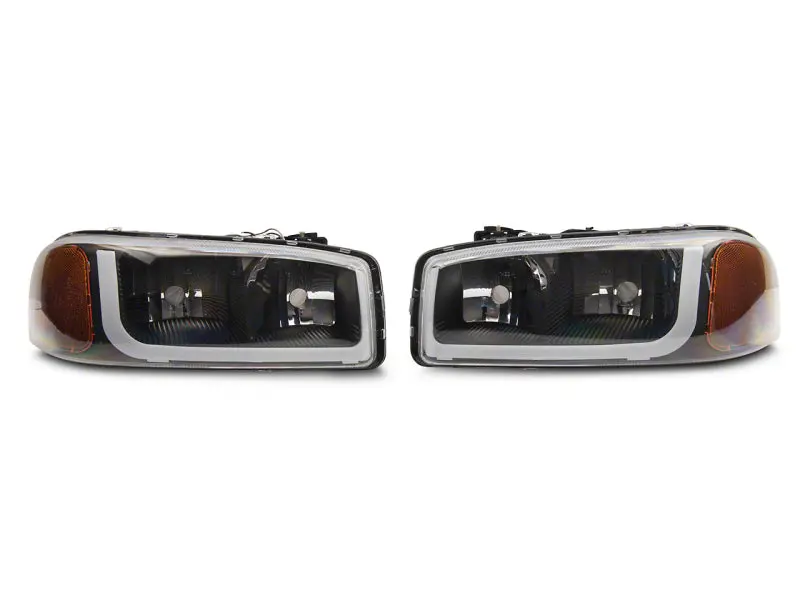 Raxiom Axial Series Led Headlights For 1999–2006 Gmc Sierra 1500 – Black Housing, Clear Lens 1