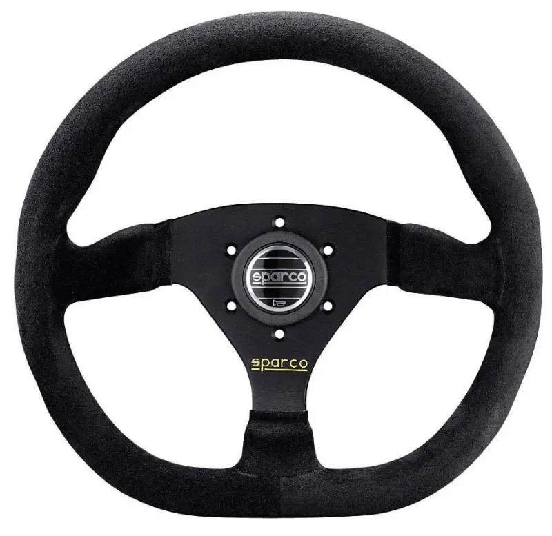 Sparco L360 Leather-Wrapped Steering Wheel – 360Mm Diameter, Black Suede Trim 1