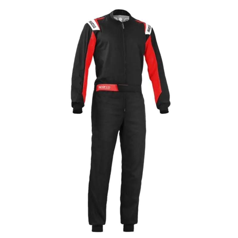 Sparco Rookie Racing Suit – Medium, Black/Red Colorway 1