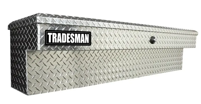 Tradesman 60-Inch Aluminum Side-Mount Truck Tool Box With Push-Button Lock – Brite Finish 1