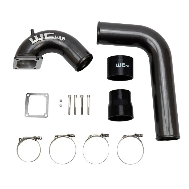 Wehrli Intake System Kit — 3.5" Horn & Driver-Side Intercooler Pipe, Bengal Blue Finish, Fits 2003–2007 Dodge 5.9L Cummins 1