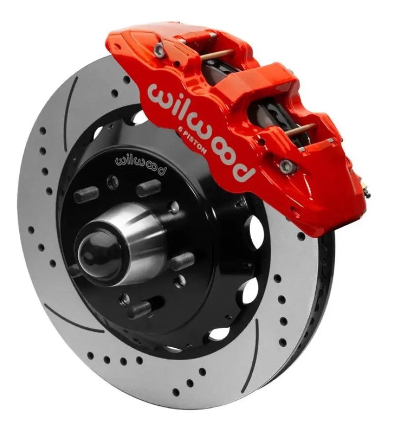 Wilwood Aero6 Front Brake Kit – 14" Rotors, Red Calipers For 1988–1998 Gmc C1500/C2500 Trucks 1