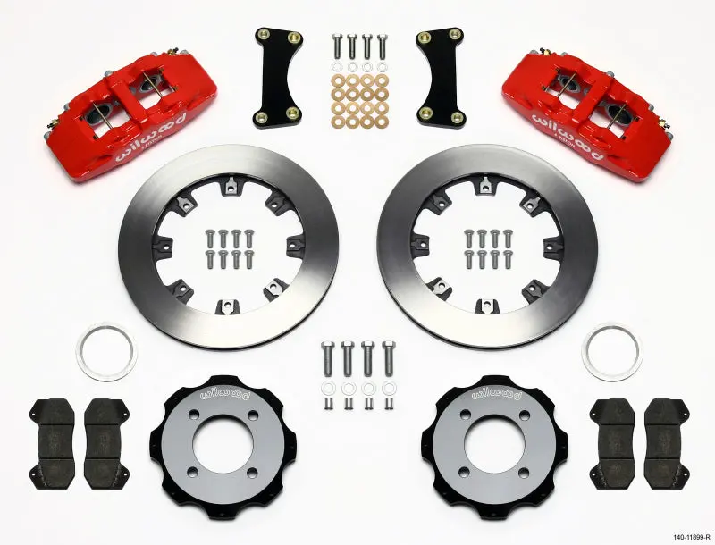 Wilwood Dynapro-6 Front Brake Hat Kit — 12.19" Diameter, Red Finish — Fits 2011 Ford Fiesta 1