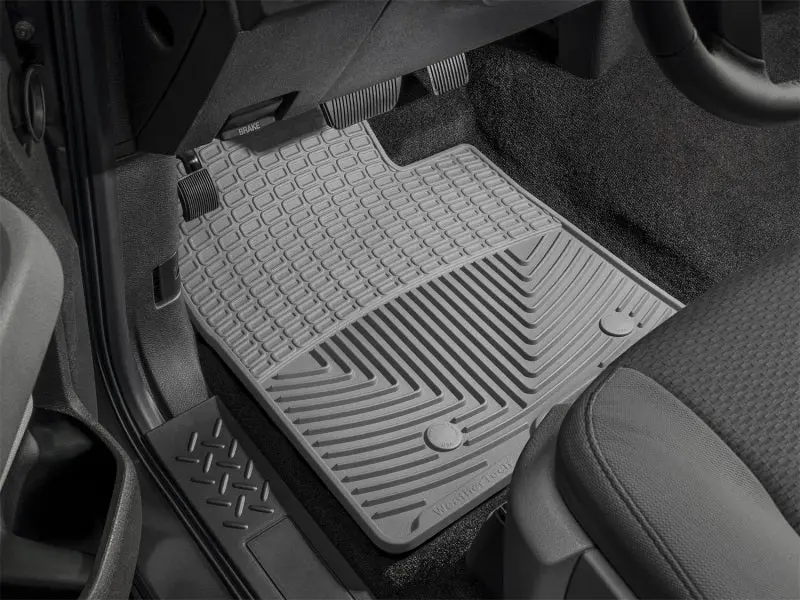 Wt Rubber Rear Floor Mat – Universal Fit, Textured Grey Surface, Non-Slip Backing 1